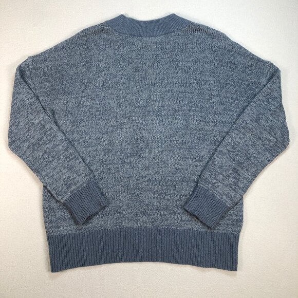 Toad Co Sweater Men's XL Blue Gray Recycled Denim Pullover Marl Sustainable - Picture 2 of 12